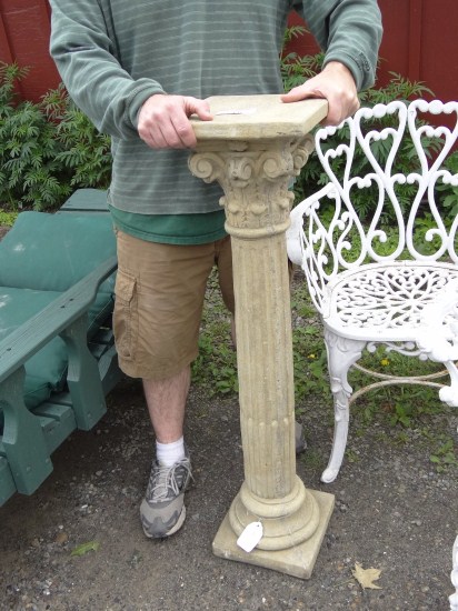 Cement garden column.
