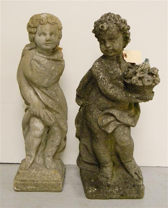 Cement garden statue  putti in