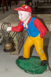 CEMENT LAWN JOCKEY PATH LIGHT