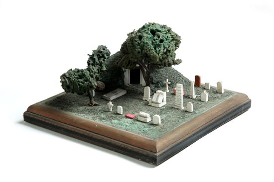 CEMETERY DIORAMA.  Ohio  mid 20th