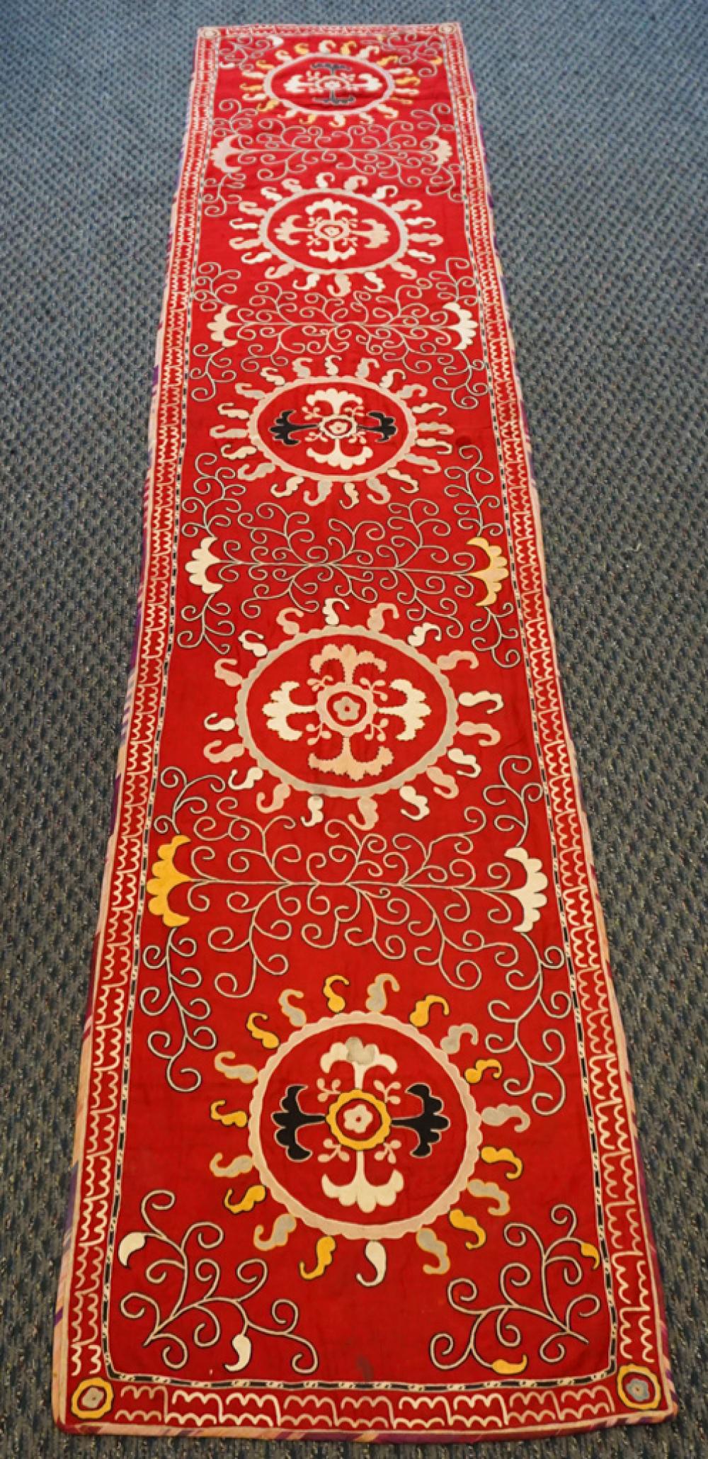 CENTRAL ASIAN EMBROIDERED SILK WALL