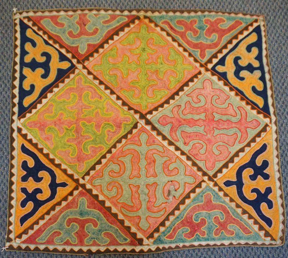 CENTRAL ASIAN PRESSED AND DYED WOOL