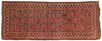 Central Asian rug, repeating red