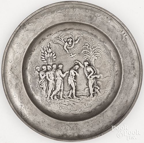 CENTRAL EUROPEAN PEWTER DISH,