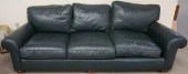 CENTURY FURNITURE GREEN LEATHE