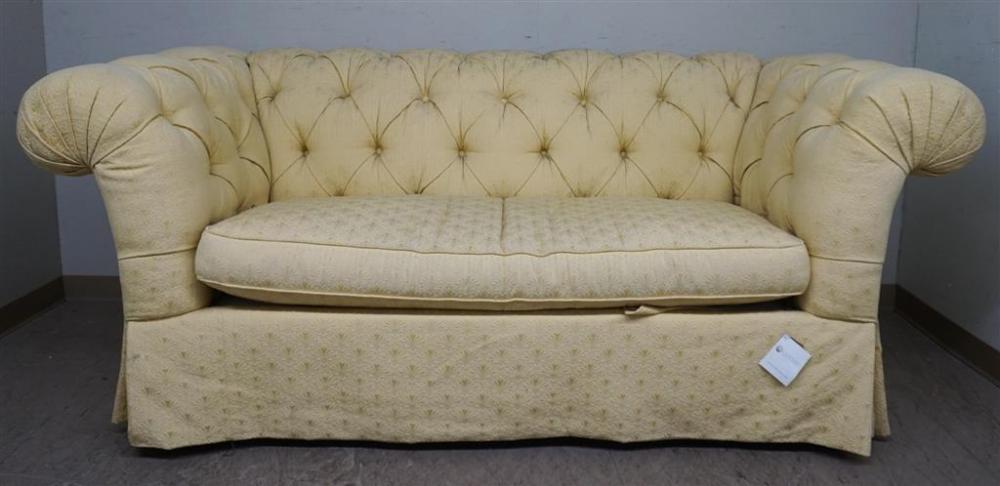 CENTURY TUFTED YELLOW UPHOLSTERED