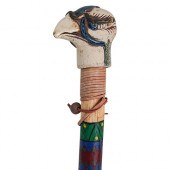 CERAMIC BIRD WALKING STICKDESC