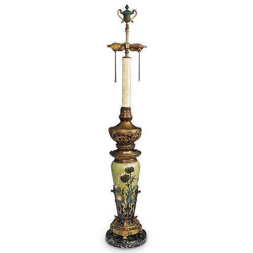 CERAMIC & BRONZE GREEN TABLE