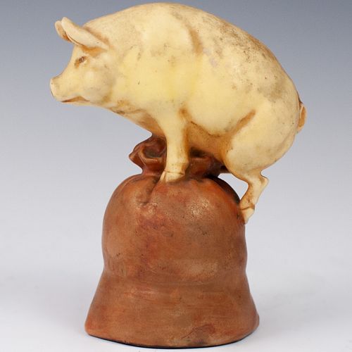 CERAMIC FIGURAL DINNER BELL