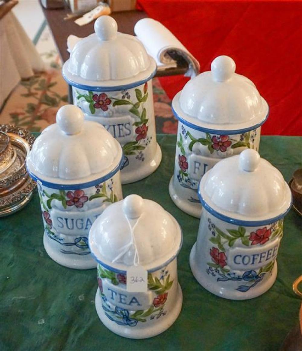 CERAMIC FIVE PIECE CANISTER