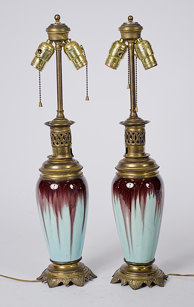 Ceramic Lamp Bases 20th century a
