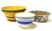 Ceramic mixing bowls  four pie