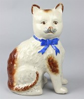 CERAMIC MODEL OF A CAT seated