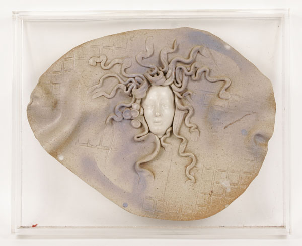 Ceramic mythological Medusa head