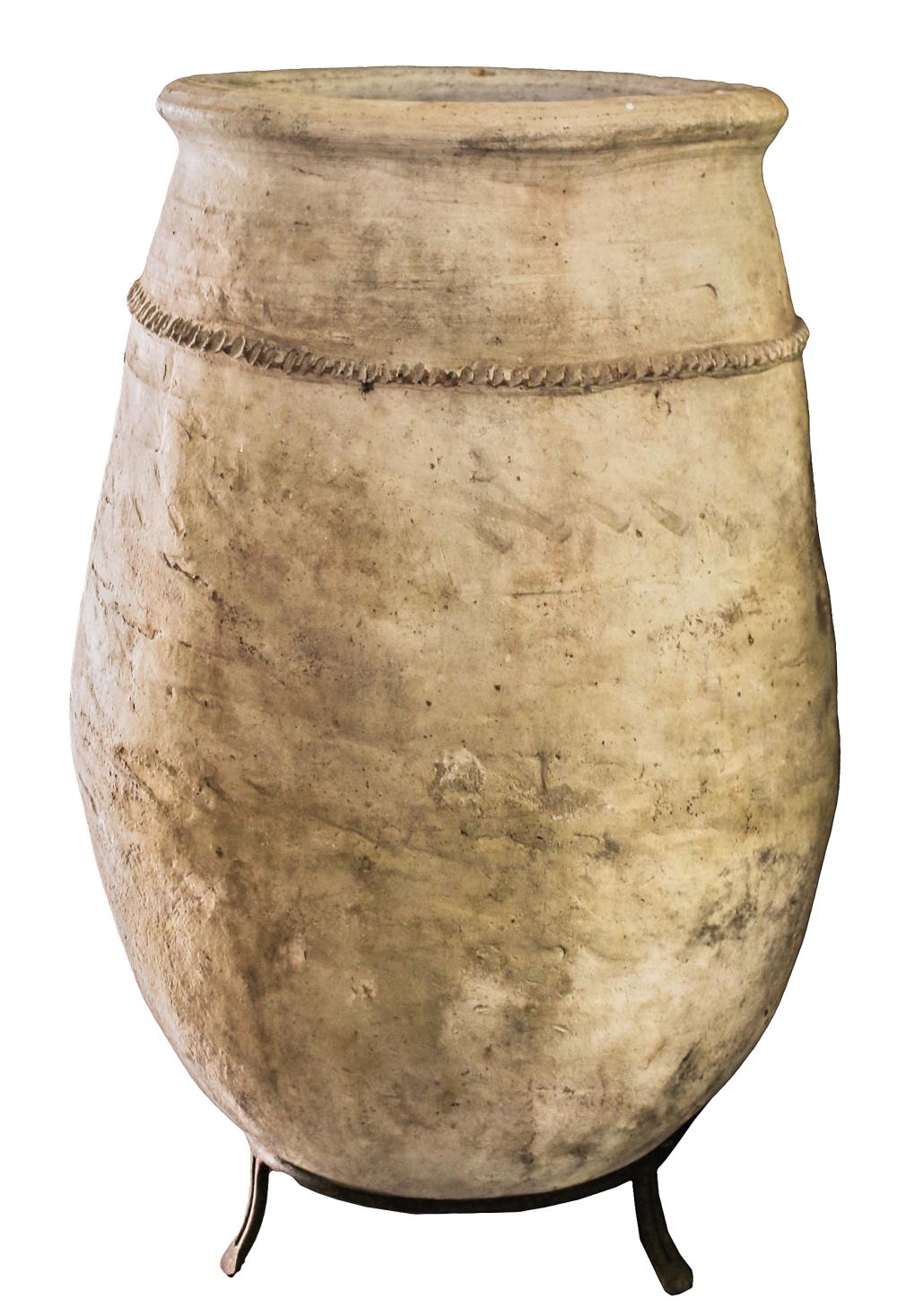 CERAMIC OLIVE STORAGE JARon a