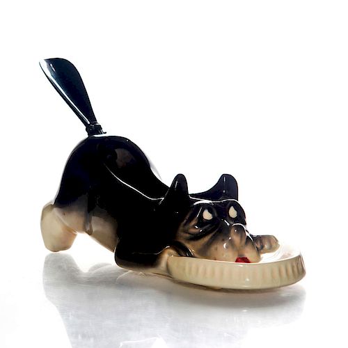 CERAMIC PLANTER, DOG AT