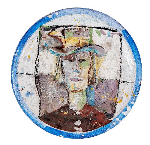 CERAMIC PORTRAIT BOWL, PETER VANDEN