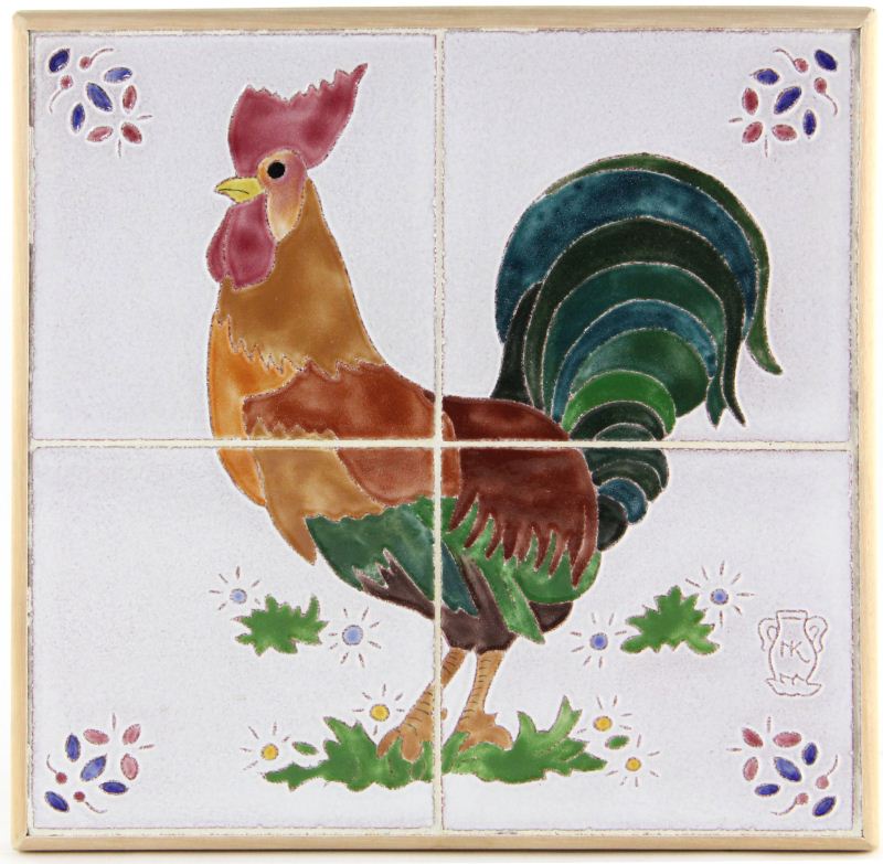 Ceramic Rooster Tile Picturethe