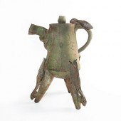 CERAMIC SCULPTURAL LIDDED TEAP