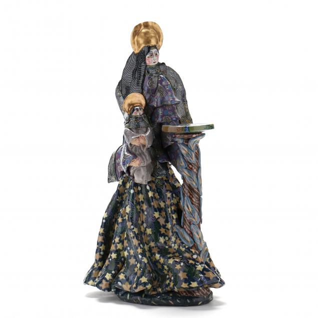 CERAMIC SCULPTURE MOTHER AND CHILD,