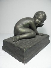 Ceramic sculpture of a child b
