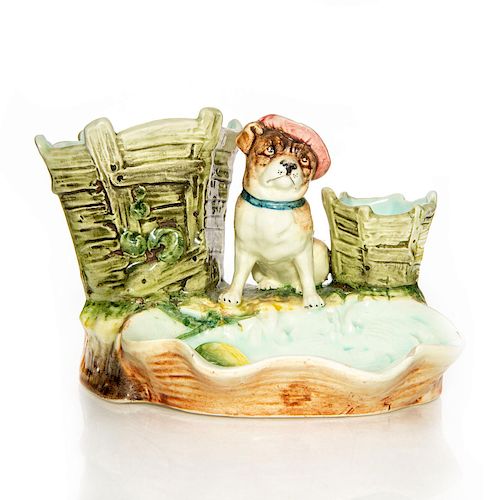 CERAMIC SOAP DISH, DOG WITH HATSoap