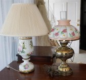 CERAMIC TABLE LAMPS AND BRASS
