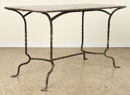 CERAMIC TILE TOP PATIO TABLE