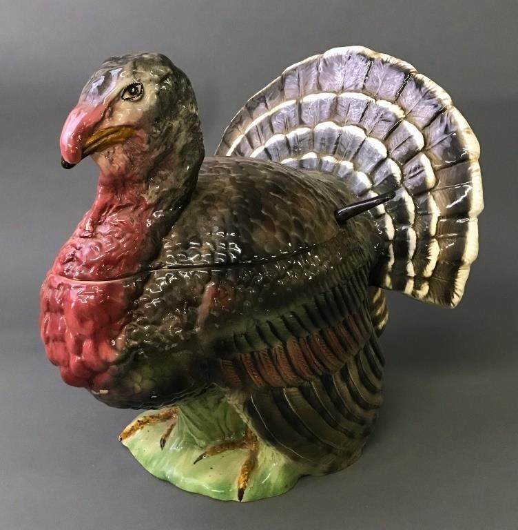 Ceramic turkey soup tureen, 13