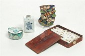CERAMICS AND MAHJONG SET.  Chi