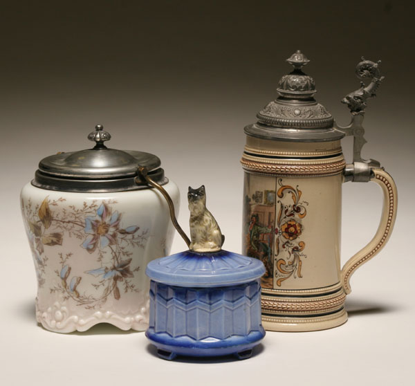 Ceramics grouping with stein and