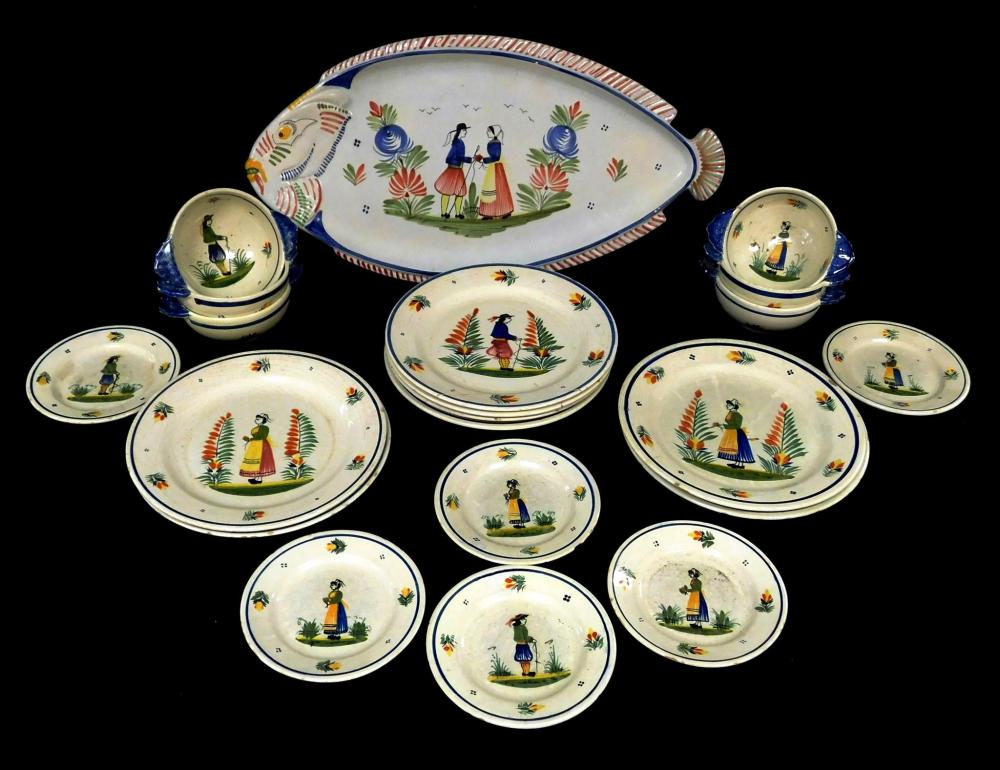 CERAMICS: QUIMPER FRANCE FOR R.H.