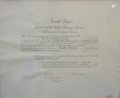 CERTIFICATE FOR A MEMBER OF TH