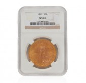 CERTIFIED MS 63 SAINT-GAUDENS