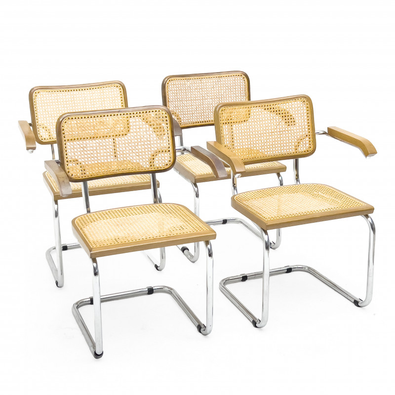CESCA STYLE ARMCHAIRS, SET OF 432
