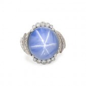 CEYLON STAR SAPPHIRE AND DIAMO