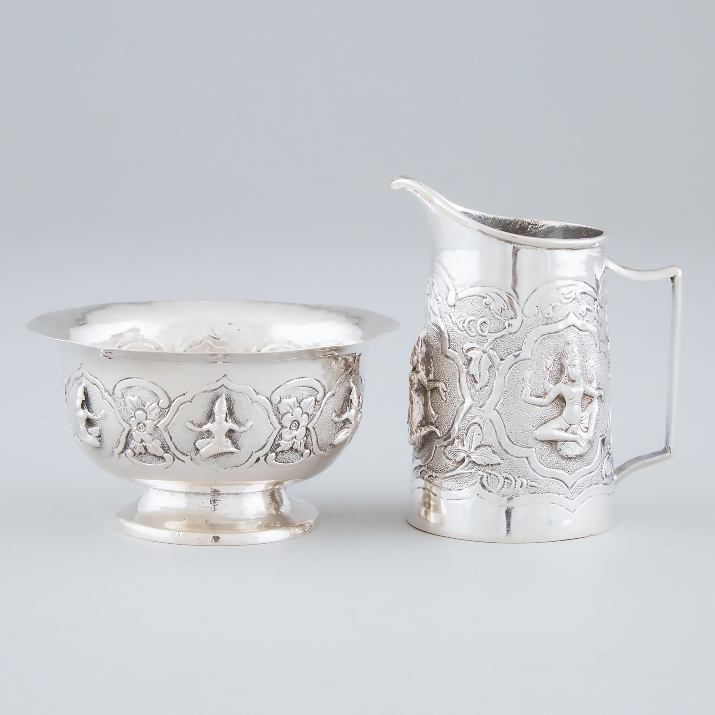 Ceylonese Silver Cream Jug and