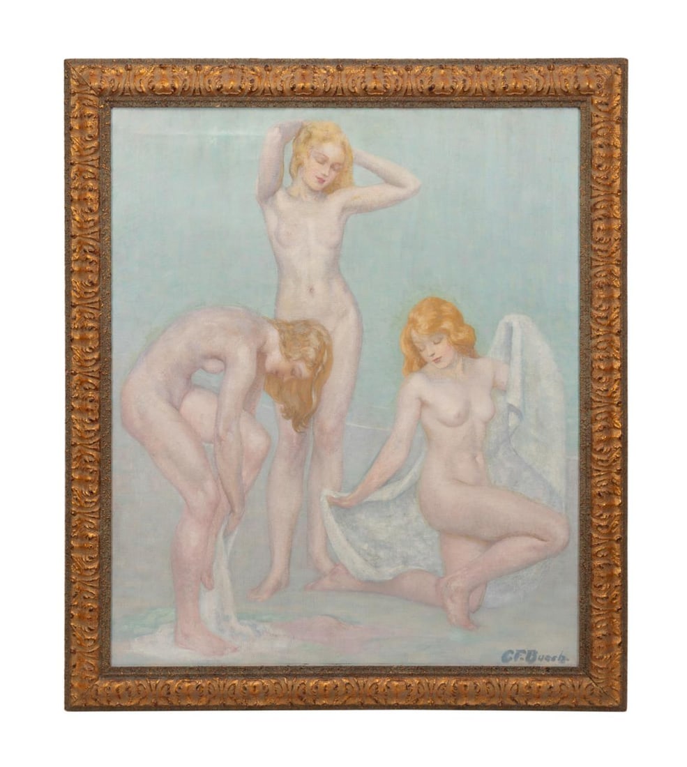 C.F. BUSCH 'THREE GRACES' OIL ON