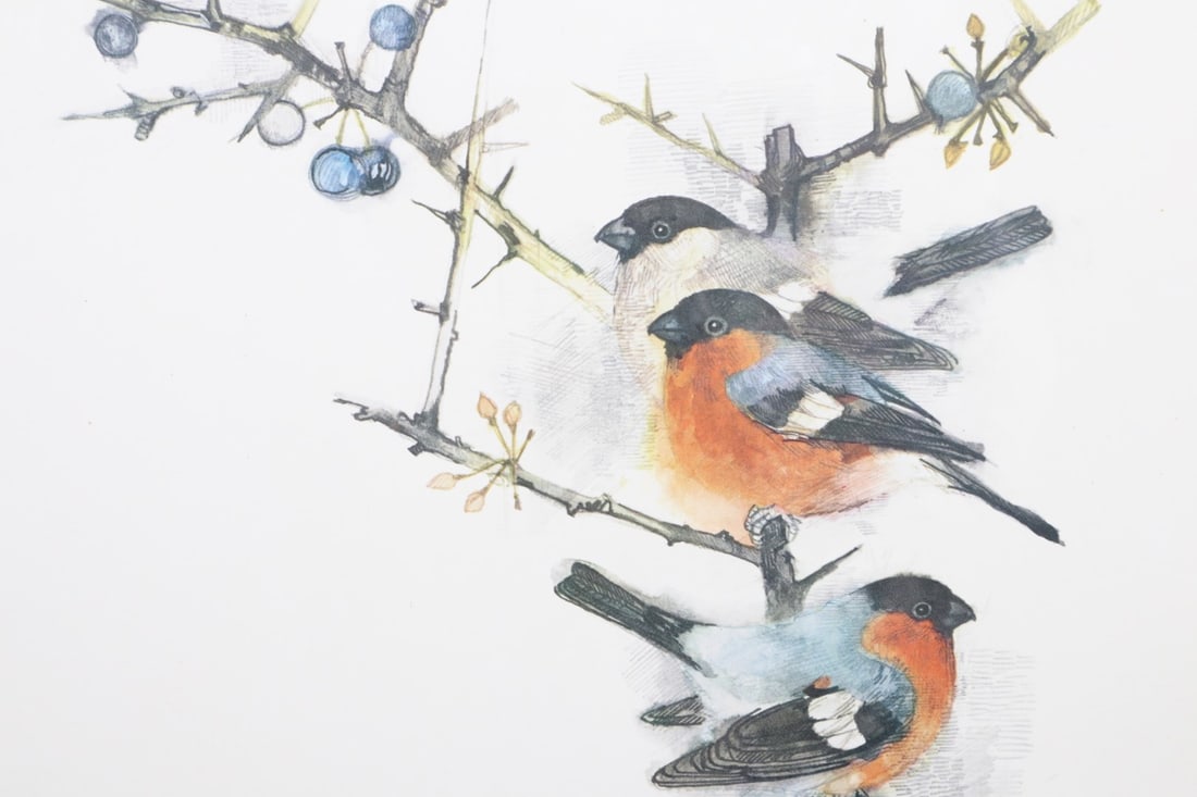 CHAD STOSE PRINT BULLFINCHES ON A