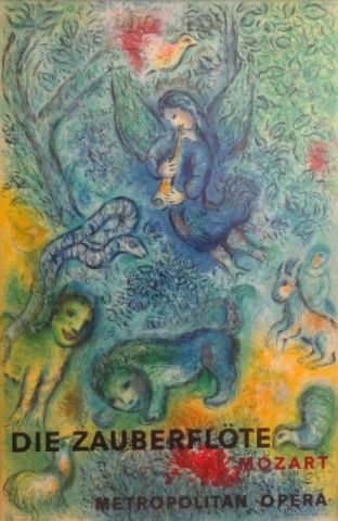 CHAGALL. Magic Flute Lithograph
