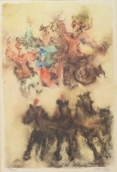CHAIM GROSS ACROBATS LITHOGRAP