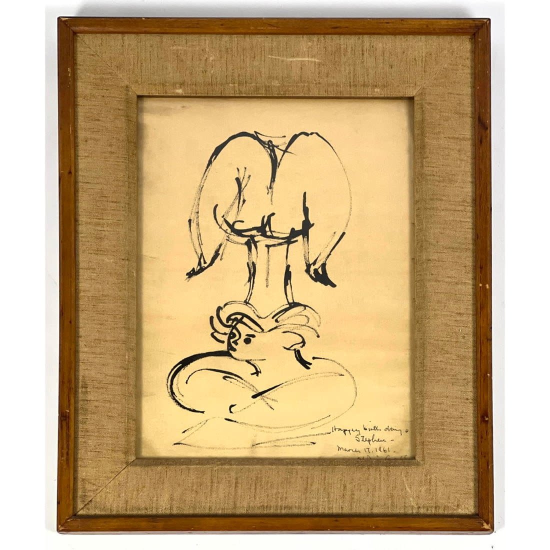 CHAIM GROSS Original Ink Drawing