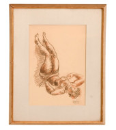 CHAIM GROSS SIGNED COLOR DRAWI
