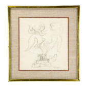 CHAIM GROSS SIGNED PENCIL OF M