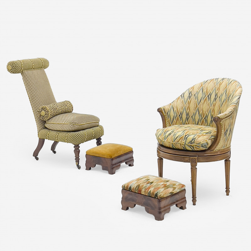 CHAIRS AND STOOLS, GROUP OF