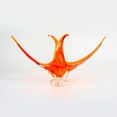 CHALET GLASS CENTERPIECE BOWL,