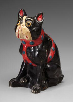 Chalkware Boston Terrier, written