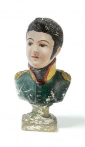 CHALKWARE BUST OF OLIVER HAZAR