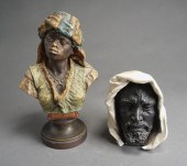 CHALKWARE BUSTS OF AFRICAN WOM