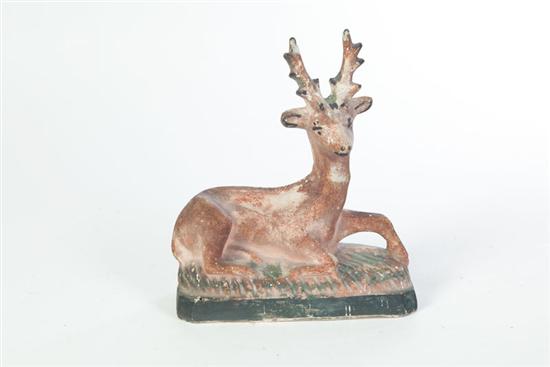 CHALKWARE DEER.  American  late